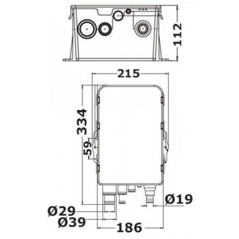 Pozzetto di raccolta acque grigie, completo di pompa automatica Europump Auto 